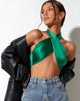 imagen de Selenda Crop Top en Satén Verde Kelly