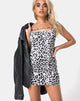 Imagen de Selest Bodycon Dress in Mono Animal Grey and White