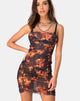 Imagen del minivestido Seruchi de malla fuego