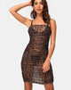 Imagen del vestido Seruchi de malla leopardo