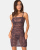 Imagen de Seruchi Bodycon Dress in Rar Leopard Mesh