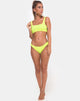 Imagen de braguita de bikini Shani en 80s Crinkle Sour Lime
