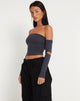 Imagen de Shelbo Bardot Crop Top en Ocean Storm