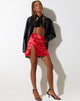 Imagen de la minifalda Shenka en rojo Rose Flock