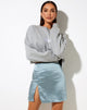 Imagen de la FALDA SHENKA SATIN SILVER BLUE#41