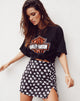 Imagen de Sheny Minifalda en 90s Daisy Blanco y Negro