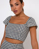 Imagen de Cindy Crop Top en Gingham Crema