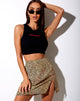 Imagen de la minifalda Sheny en mini tigre marrón