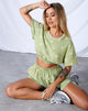 Imagen de Faw Crop Top en Graffiti Flor Pequeña Sage