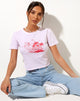 Imagen de Shrunk Tee in Baby Pink Paradise Dolphin