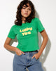 Imagen de Shrunk Tee en verde Lucky you