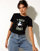 Imagen de Shrunk Tee in Black I Need Space