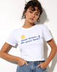 Imagen de Shrunk Tee in White Dont Stress Do Your Best