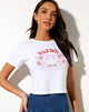 Imagen de Shrunk Tee en blanco Wild Soul
