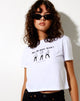 Imagen de Shrunk Tee in White Will We Dance Again