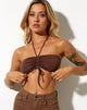 Imagen de Shuji Crop Top en Lycra Caoba Profundo