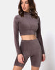 Imagen de Bike Short en terciopelo Mocha Rib