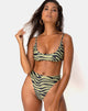 Imagen del sujetador de bikini Sikila de color caqui Tigre
