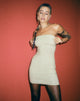 Vestido Siria Bandeau en Tailoring Crudo