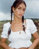 imagen de Slate Crop Top en popelín blanco