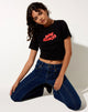 Imagen de Shrunk Tee in Black Bad Habits