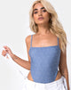 Imagen de Solemo Corpiño en Denim Azul Hot Fix