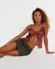 imagen de Soren Cami Top en Paisley Abstracto Rojo