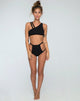 Imagen de la braguita de bikini Still Water Cutout en negro