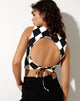 Imagen de Sude Crop Top en Harlequin Blanco y Negro