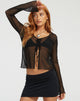 imagen de Sujata Cardi en Mesh Negro