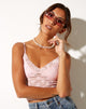Imagen de las gafas de sol Yumi en rosa y dorado