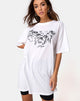 Imagen de Sunny Kiss Tee in White with Cherub