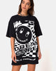 Imagen de Sunny Kiss Tee en negro con blanco Dream Scape