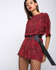 Imagen de Sunny Kiss Oversize Tee in Coloured Animal Red