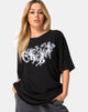 Imagen de Sunny Kiss Tee in Black with Cherub
