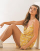 Imagen de Sanna Slip Dress in Rose Bunch Yellow