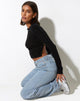 imagen de Tadita Crop Top en Crepe Negro