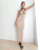 Imagen de Tahlia Maxi Dress in Champagne with Black Binding
