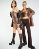 imagen de Lotari Mini Dress in PU Ombre Brown