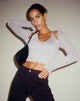 imagen de Tamar Top de Manga Larga en Jacquard Rib Tan
