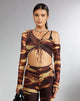 Imagen de MOTEL X IRIS Tapi Crop Top en Bleach Drip