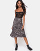 Imagen de la falda Tauri Midi en leopardo gris