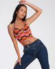 imagen de Tavi Crop Top en Abstract Art Pink