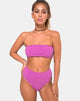 Imagen del sujetador de bikini Taya de canalé arrugado Violeta
