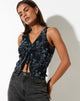 imagen de Tazuma Crop Top en Butterfly Vine Flock Blue