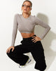 imagen de Teaghan Crop Top en Lycra Oat Milk