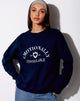 Imagen de sudadera Ted en azul marino Emotionally Unavailable