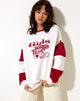 Imagen de sudadera Tetty en marfil rojo Adrenaline Girls World Team