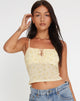imagen de Tiava Cami Top en Gingham Floral Amarillo