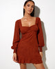 Imagen de Tielo Mini Vestido en Mini Croc Marrón